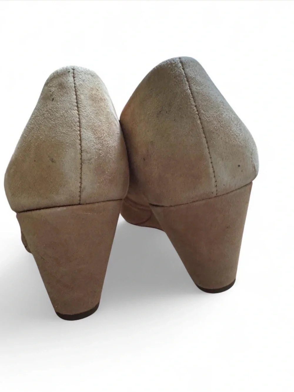 Franco Sarto Taupe Suede Pointed Toe Flats with Ring Accent Size 10